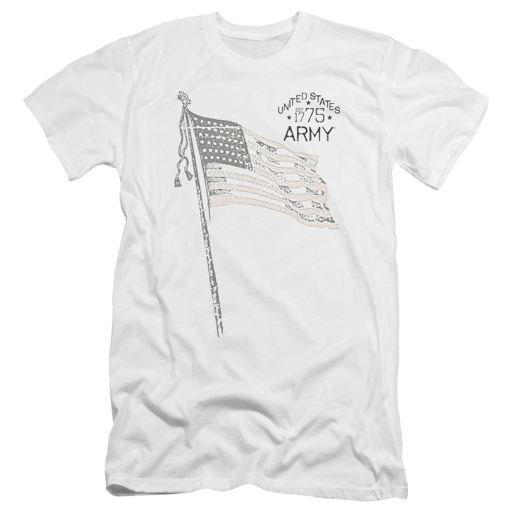 Army Tristar Premium Bella Canvas Slim Fit Mens T Shirt White - clothing by TeeHivey.com (Image 3)