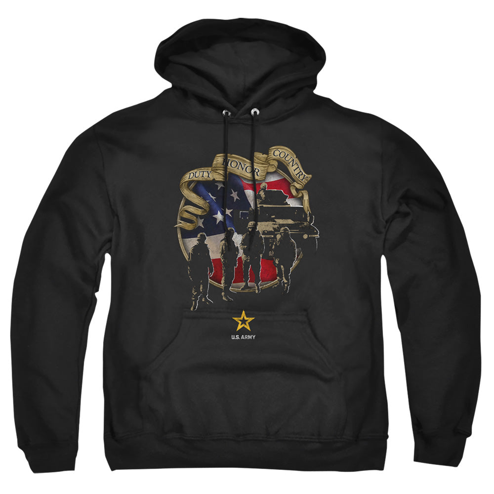 Army Duty Honor Country Mens Hoodie Black - clothing by TeeHivey.com (Image 2)