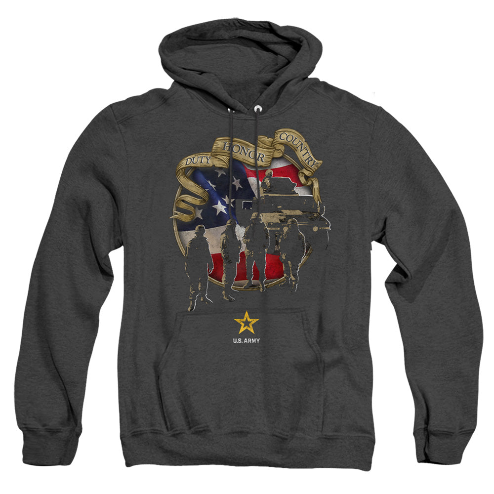 Army Duty Honor Country Mens Heather Hoodie Black - clothing by TeeHivey.com (Image 5)