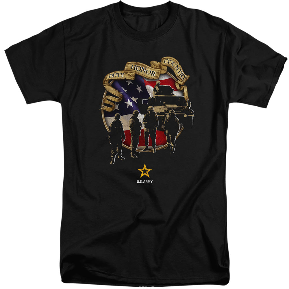 Army Duty Honor Country Mens Tall T Shirt Black - clothing by TeeHivey.com (Image 2)