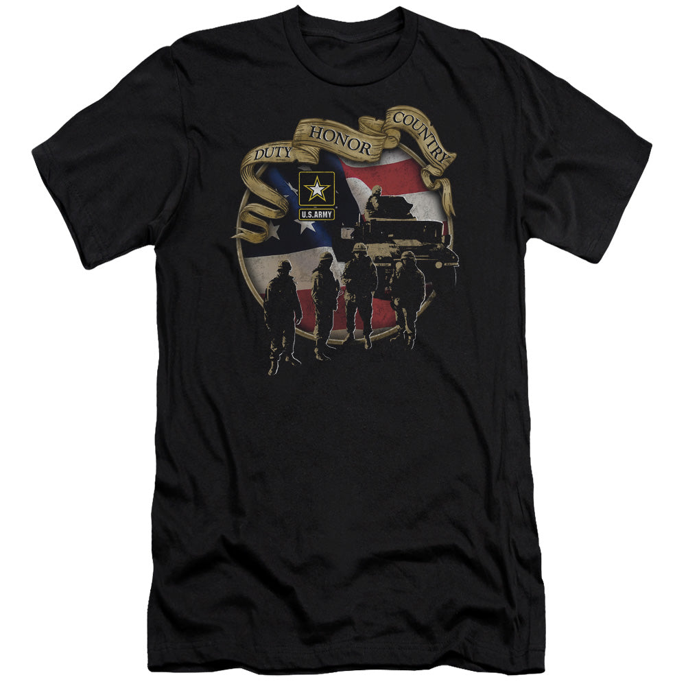 Army Duty Honor Country Slim Fit Mens T Shirt Black - clothing by TeeHivey.com