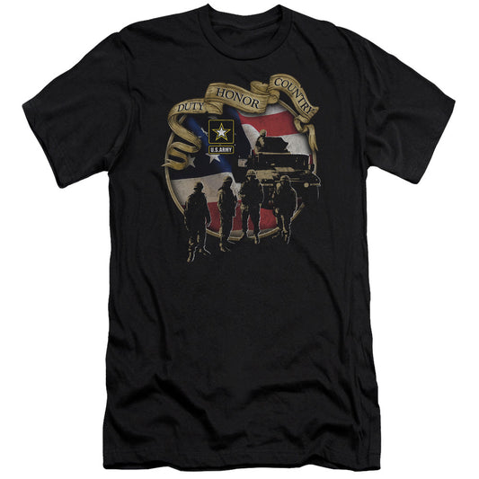 Army Duty Honor Country Slim Fit Mens T Shirt Black - clothing by TeeHivey.com