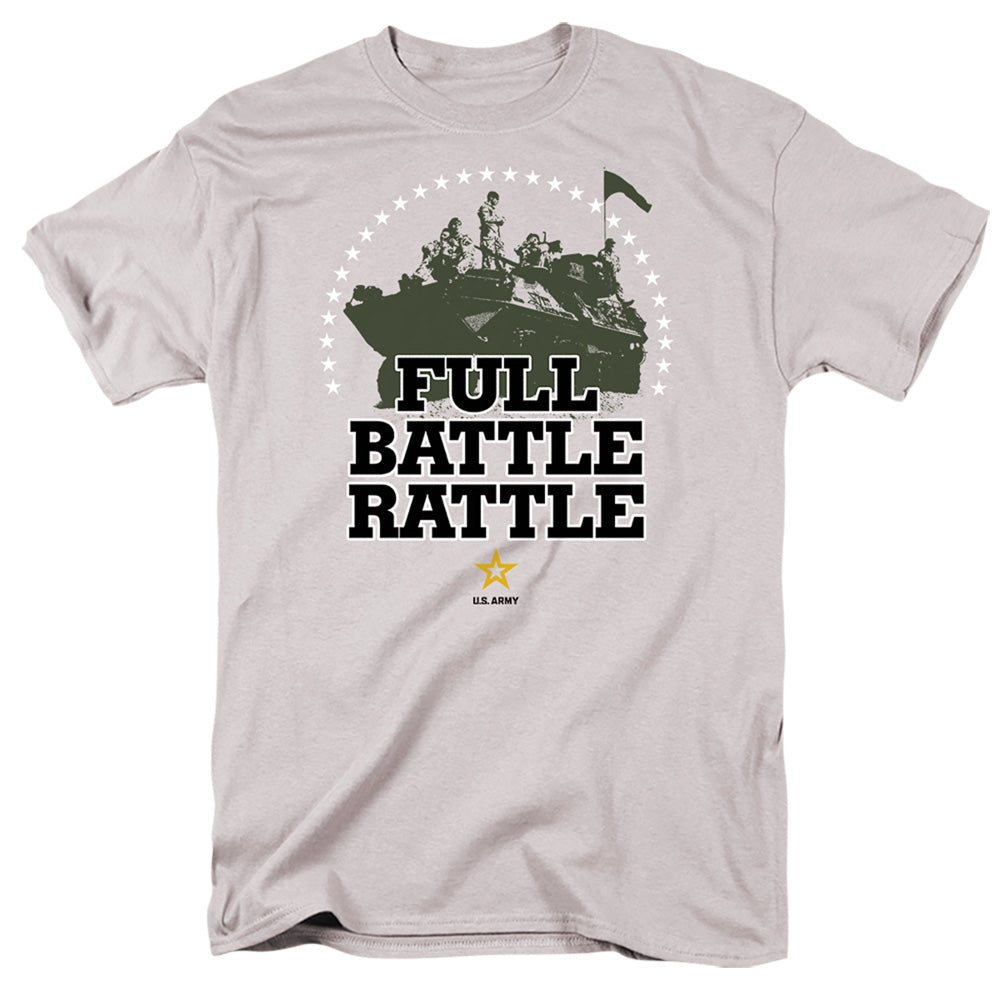 Army Full Battle Rattle Mens T Shirt Silver - clothing by TeeHivey.com
