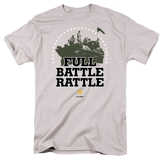 Army Full Battle Rattle Mens T Shirt Silver - clothing by TeeHivey.com