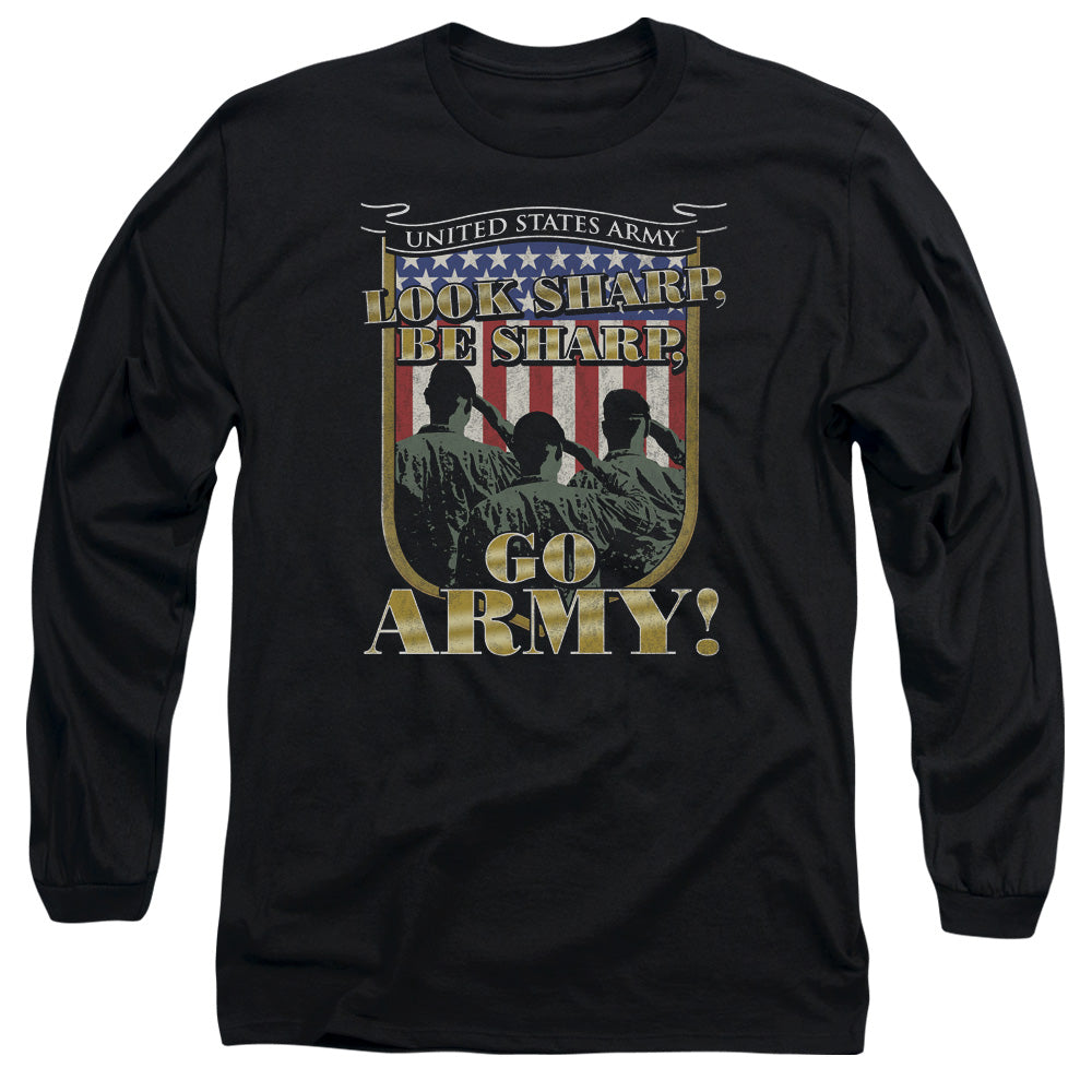 Army Go Army Mens Long Sleeve Shirt Black - clothing by TeeHivey.com (Image 2)