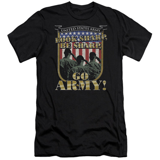 Army Go Army Premium Bella Canvas Slim Fit Mens T Shirt Black - clothing by TeeHivey.com (Image 1)