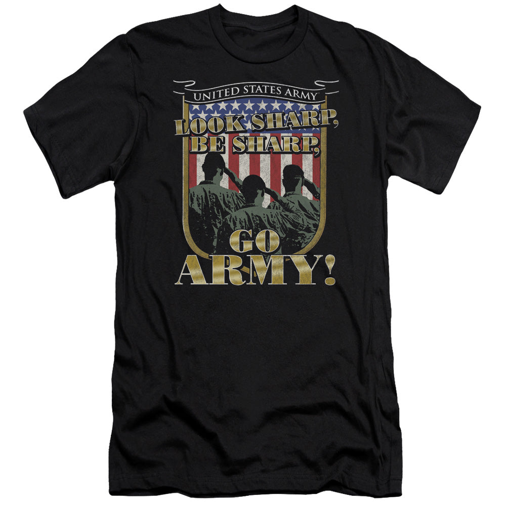 Army Go Army Premium Bella Canvas Slim Fit Mens T Shirt Black - clothing by TeeHivey.com (Image 2)