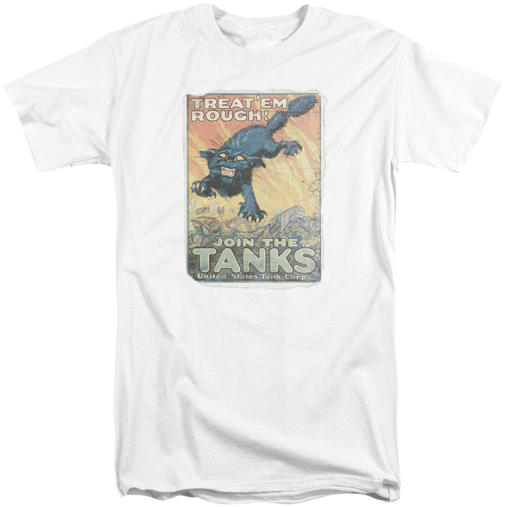 Army Treat Em Rough Mens Tall T Shirt White - clothing by TeeHivey.com