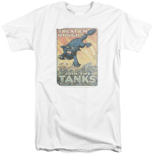 Army Treat Em Rough Mens Tall T Shirt White - clothing by TeeHivey.com
