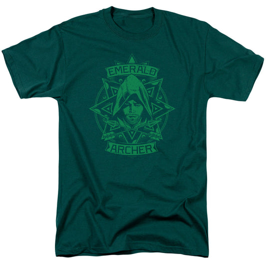 Arrow Archer Illustration Mens T Shirt Hunter Green - clothing by TeeHivey.com