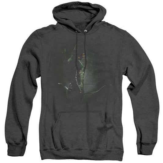 Arrow In The Shadows Mens Heather Hoodie Black - clothing by TeeHivey.com (Image 1)