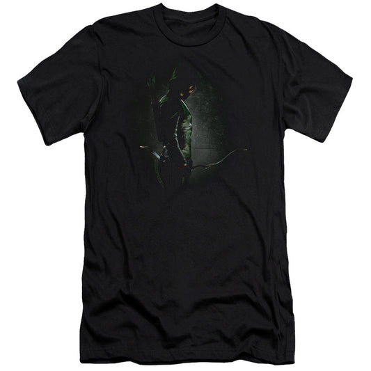 Arrow In The Shadows Premium Bella Canvas Slim Fit Mens T Shirt Black