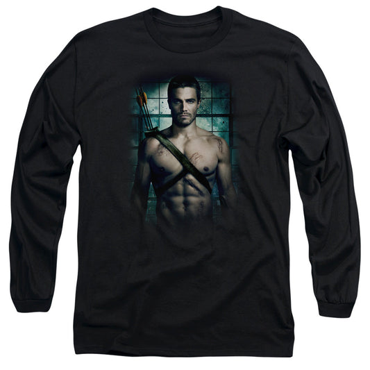 Arrow Shirtless Mens Long Sleeve Shirt Black - clothing by TeeHivey.com (Image 1)