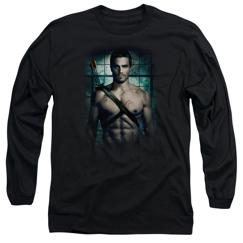 Arrow Shirtless Mens Long Sleeve Shirt Black - clothing by TeeHivey.com (Image 3)