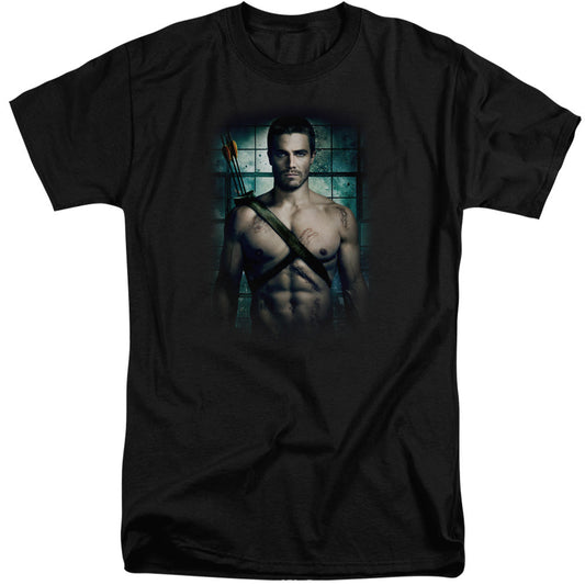 Arrow Shirtless Mens Tall T Shirt Black - clothing by TeeHivey.com (Image 1)