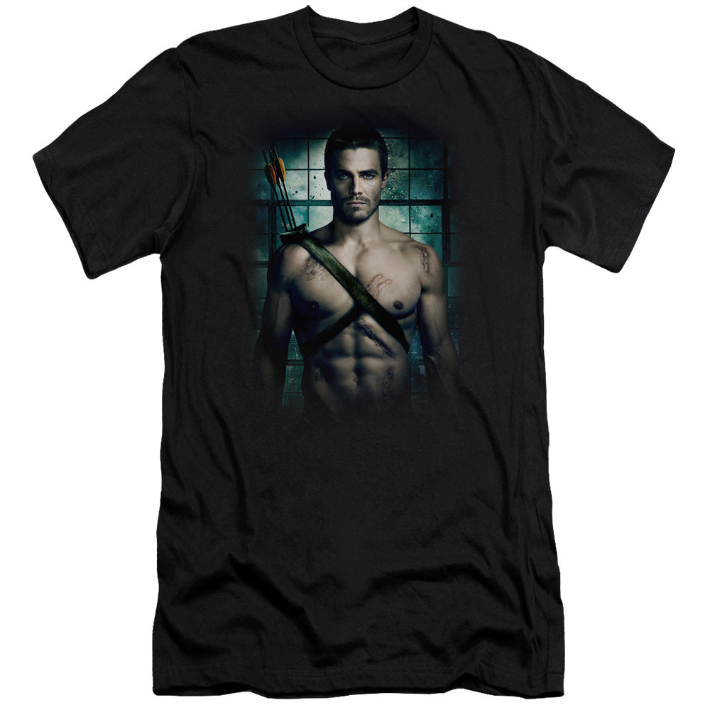 Arrow Shirtless Premium Bella Canvas Slim Fit Mens T Shirt Black - clothing by TeeHivey.com (Image 3)