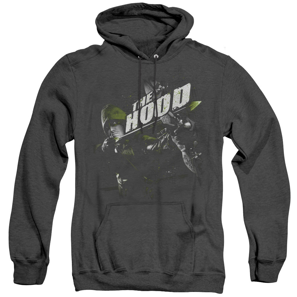 Arrow Take Aim Heather Mens Hoodie Black - clothing by TeeHivey.com
