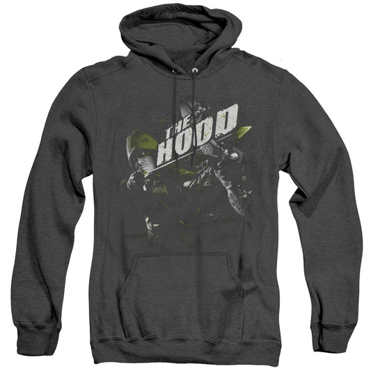 Arrow Take Aim Heather Mens Hoodie Black - clothing by TeeHivey.com