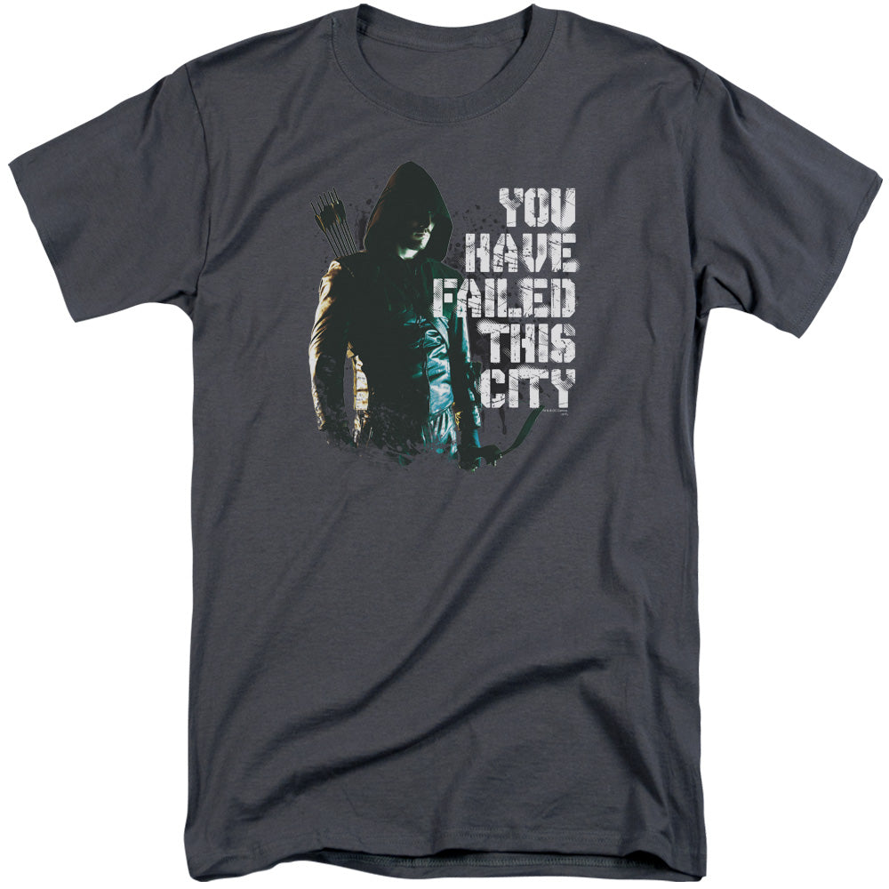 Arrow You Have Failed Mens Tall T Shirt Charcoal - clothing by TeeHivey.com