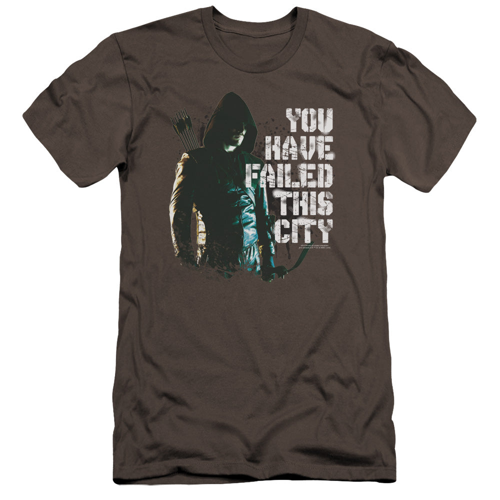 Arrow You Have Failed Premium Bella Canvas Slim Fit Mens T Shirt Charcoal - clothing by TeeHivey.com (Image 1)