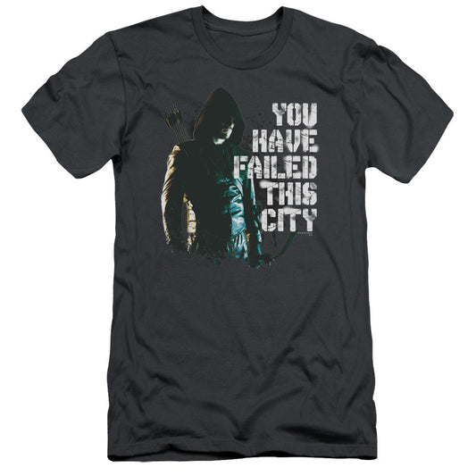 Arrow You Have Failed Slim Fit Mens T Shirt Charcoal - clothing by TeeHivey.com