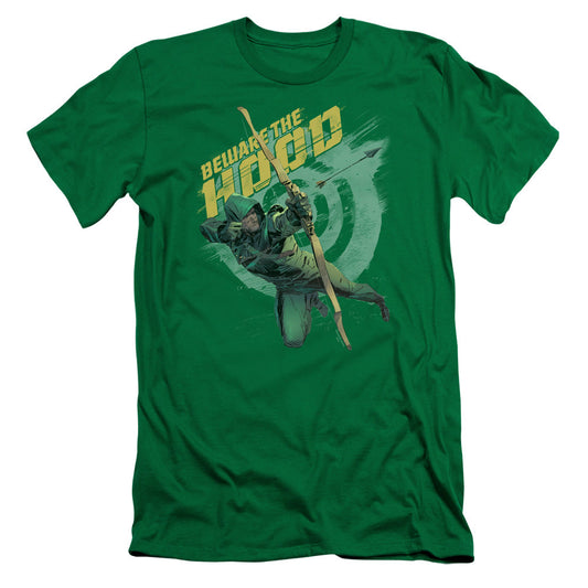 Arrow Beware Slim Fit Mens T Shirt Kelly Green - clothing by TeeHivey.com