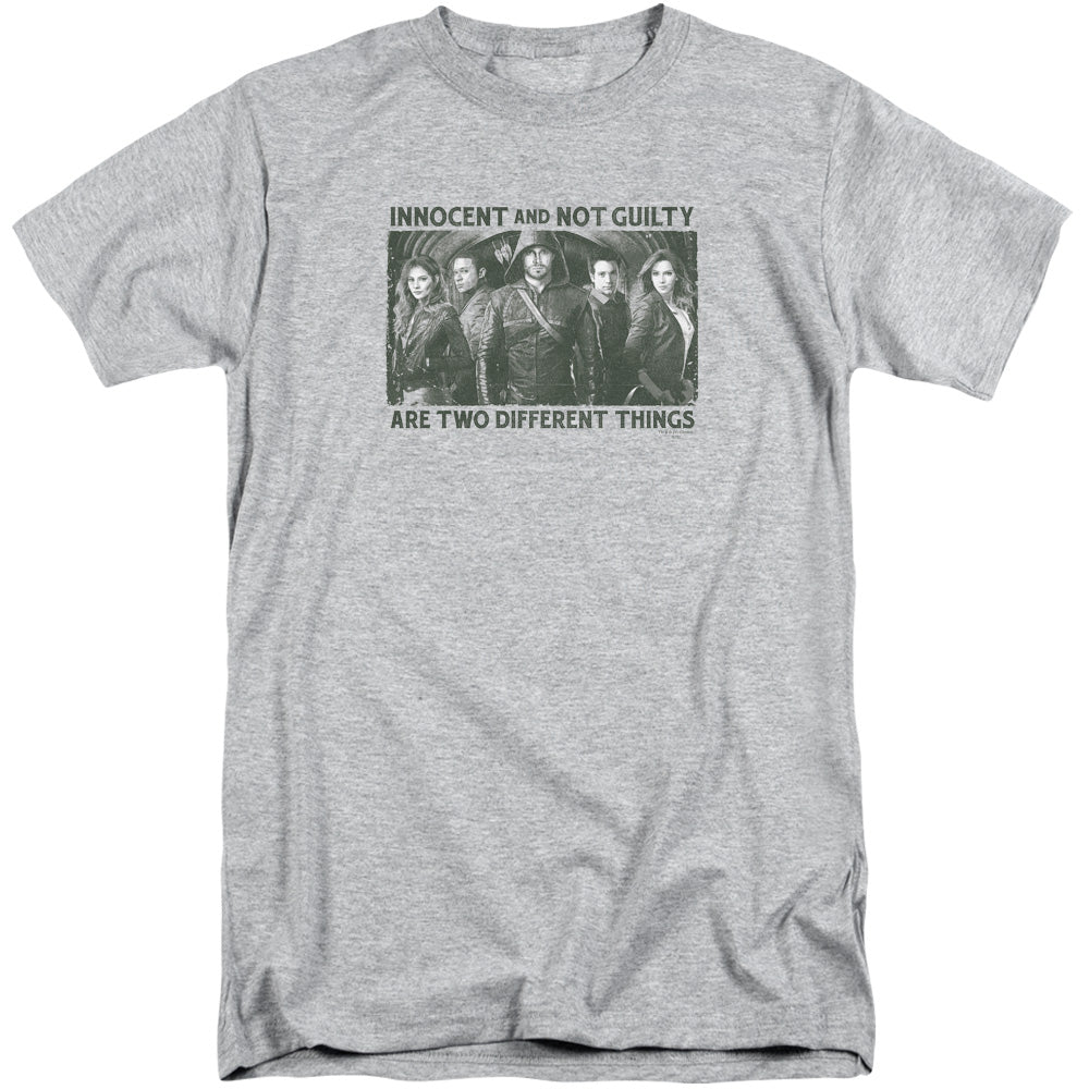 Arrow Not Guilty Mens Tall T Shirt Athletic Heather - clothing by TeeHivey.com