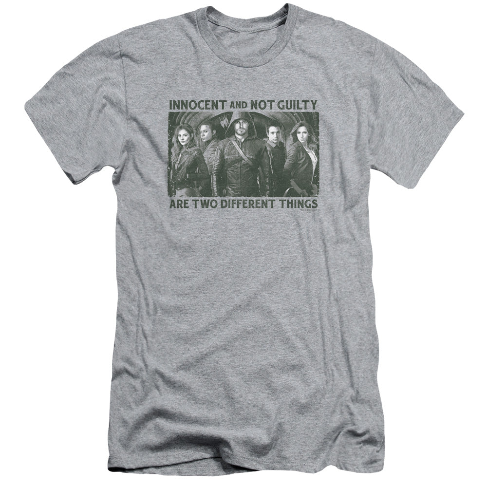 Arrow Not Guilty Slim Fit Mens T Shirt Athletic Heather - clothing by TeeHivey.com
