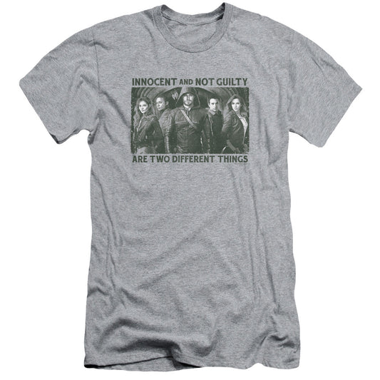 Arrow Not Guilty Slim Fit Mens T Shirt Athletic Heather - clothing by TeeHivey.com