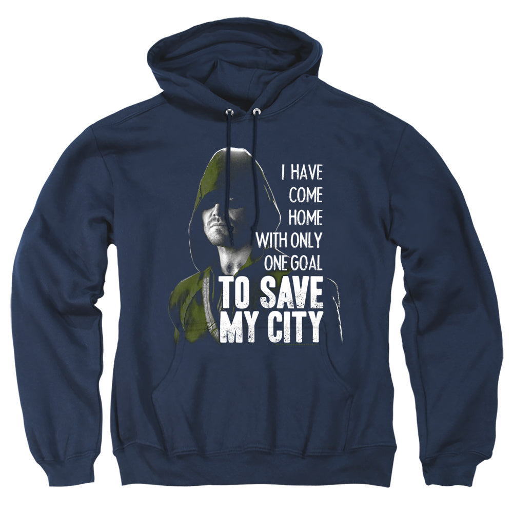 Arrow Save My City Mens Hoodie Black - clothing by TeeHivey.com (Image 4)