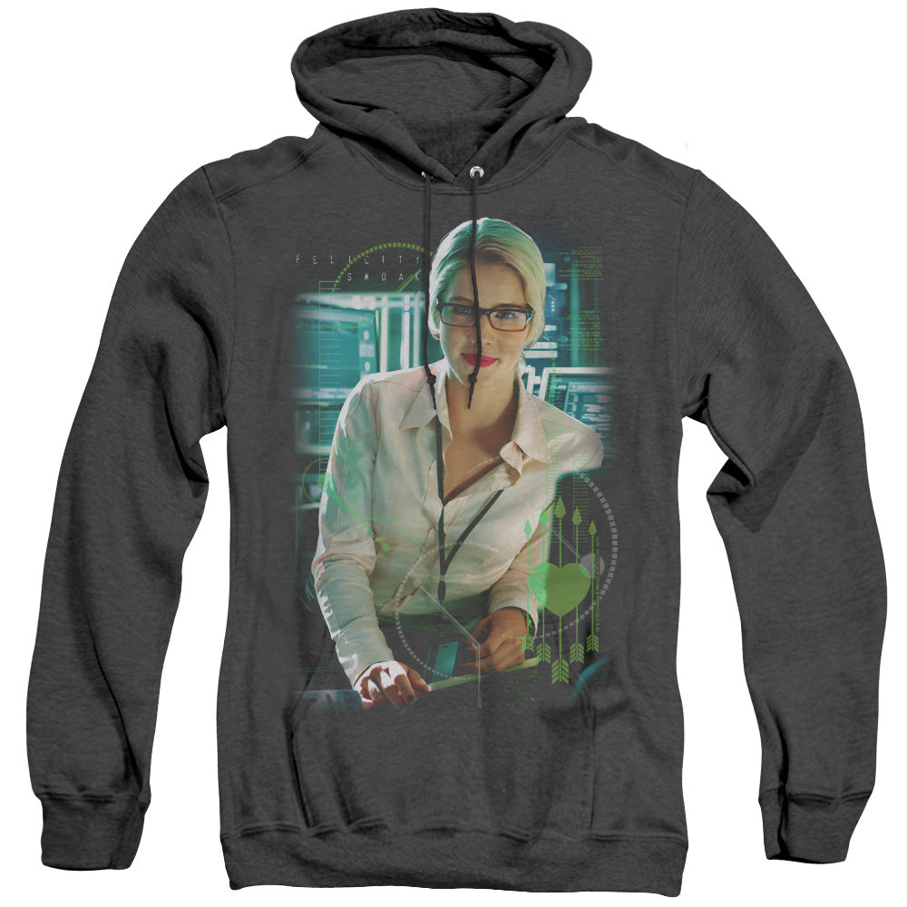Arrow Felicity Oak Heather Mens Hoodie Black - clothing by TeeHivey.com