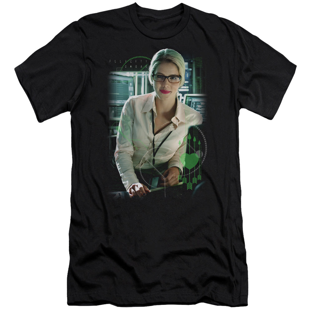 Arrow Felicity Oak Hbo Premium Bella Canvas Slim Fit Mens T Shirt Black