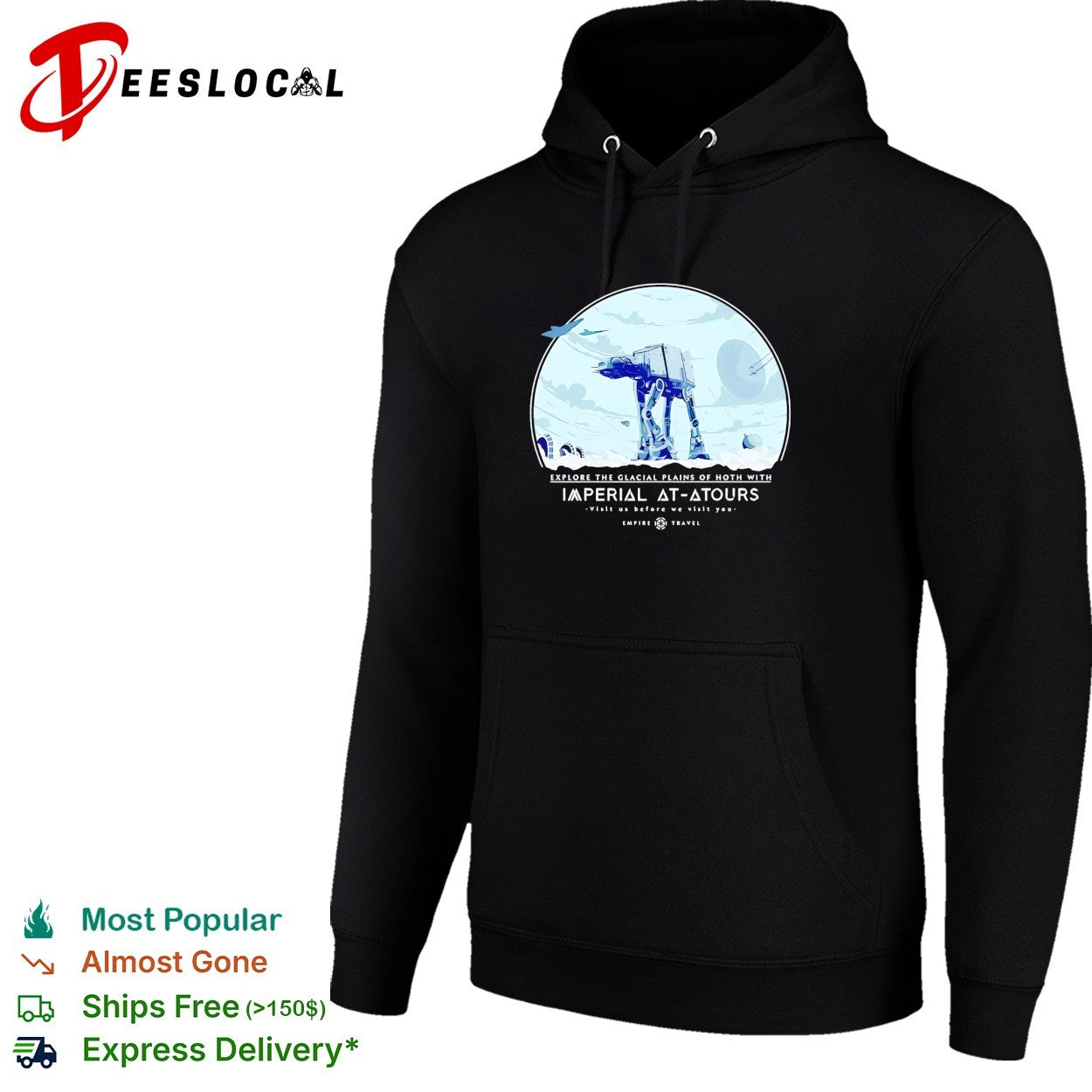 AT AT walker exploring Hoth Imperial tours poster shirt