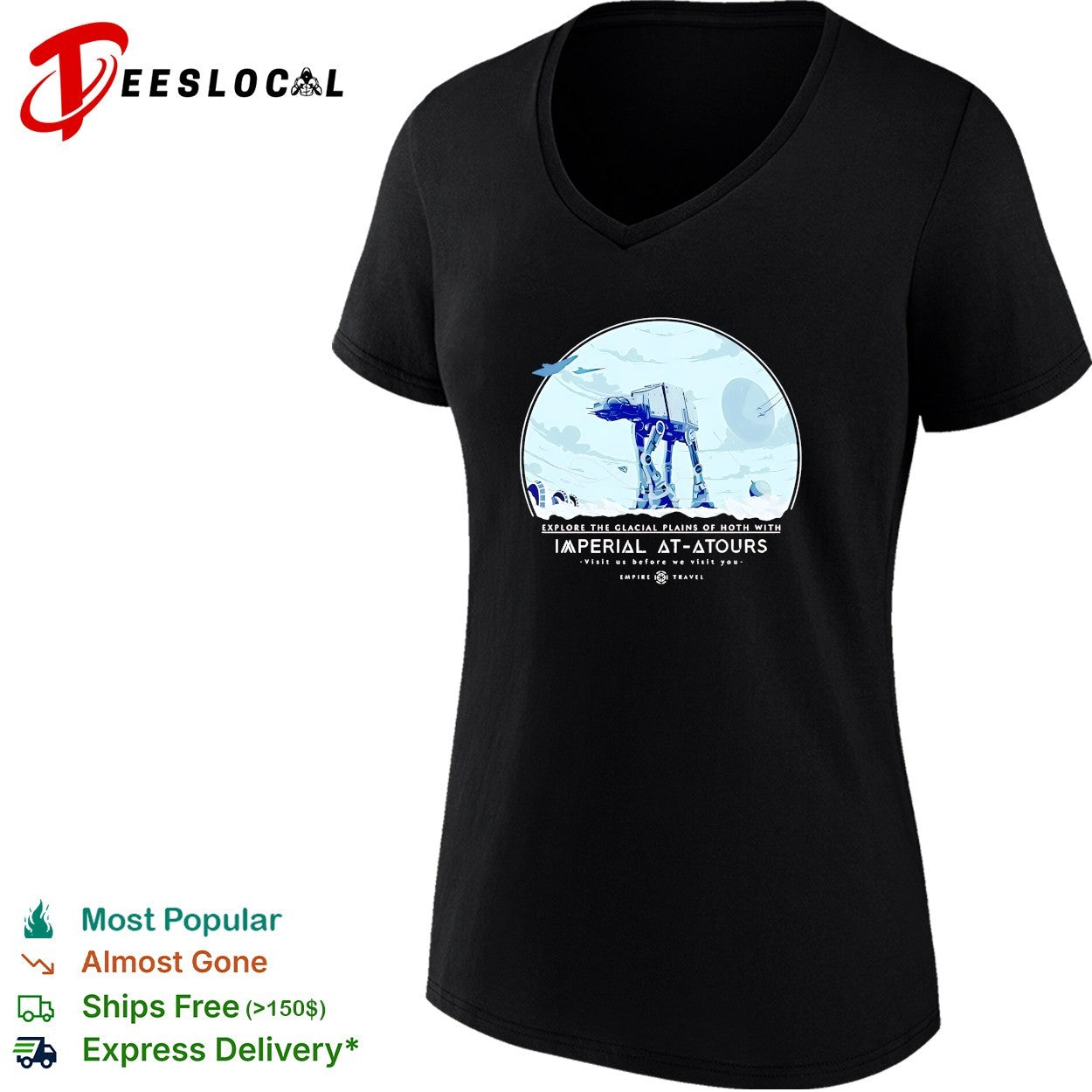 AT AT walker exploring Hoth Imperial tours poster shirt