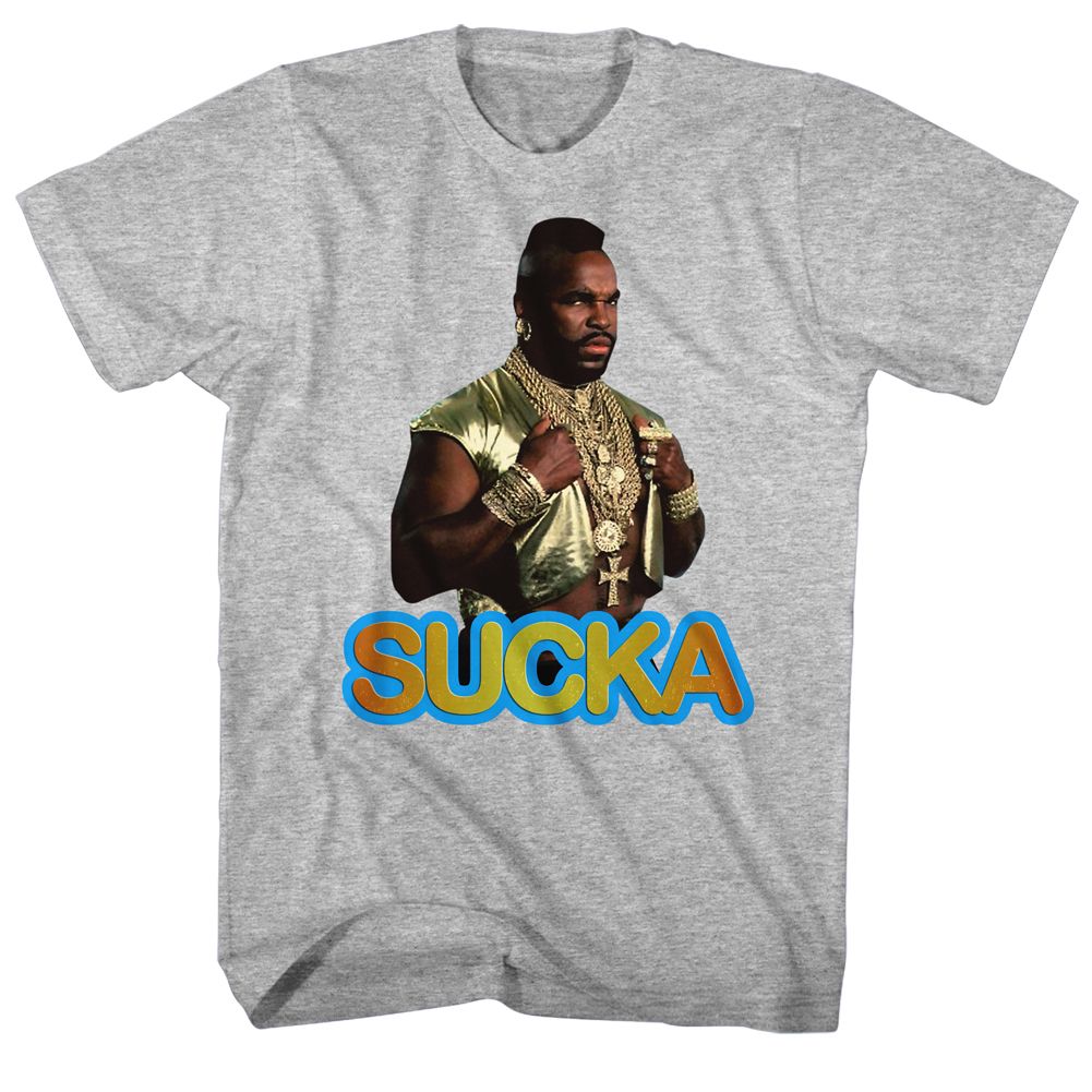 Mr. T - Sucka - Short Sleeve - Heather - Adult - T-Shirt - clothing by TeeHivey.com