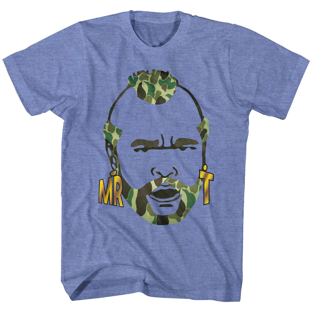 Mr. T - Camo Hair - Short Sleeve - Heather - Adult - T-Shirt