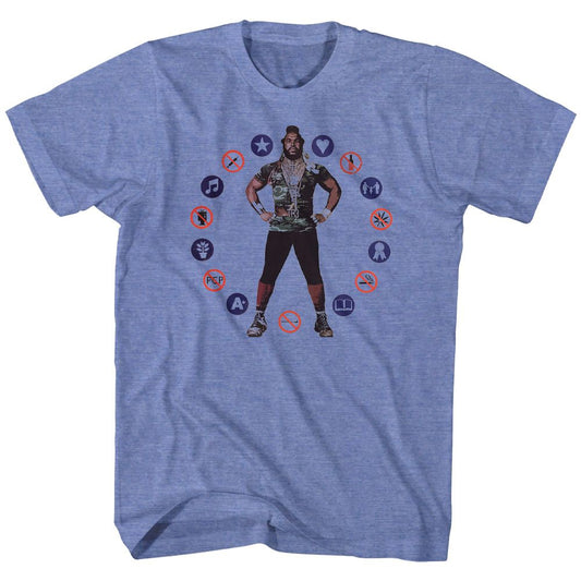 Mr. T - No Way Sucka - Short Sleeve - Heather - Adult - T-Shirt