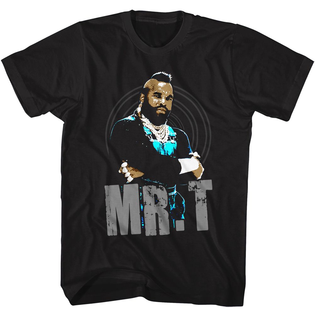 Mr. T - Black & Blue - Short Sleeve - Adult - T-Shirt - clothing by TeeHivey.com