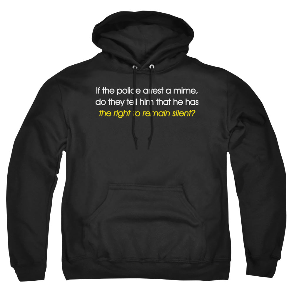 Arrest A Mime Mens Hoodie Black - clothing by TeeHivey.com (Image 3)