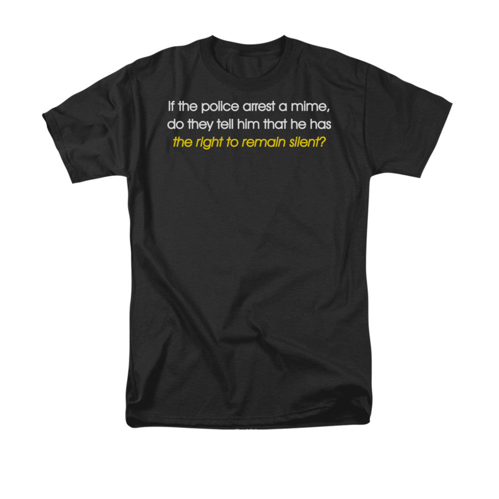 Arrest A Mime Mens T Shirt Black - clothing by TeeHivey.com