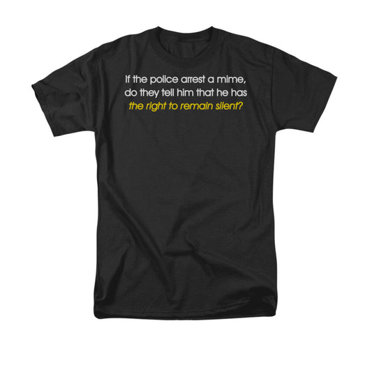 Arrest A Mime Mens T Shirt Black - clothing by TeeHivey.com