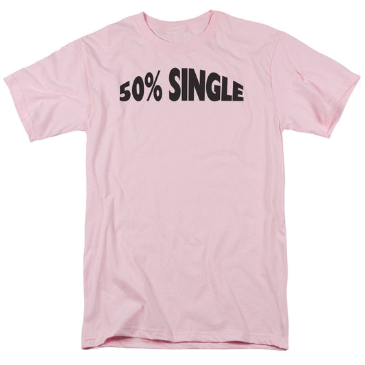 50% Single Mens T Shirt Pink