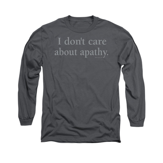 Apathy Mens Long Sleeve Shirt Charcoal - clothing by TeeHivey.com (Image 1)