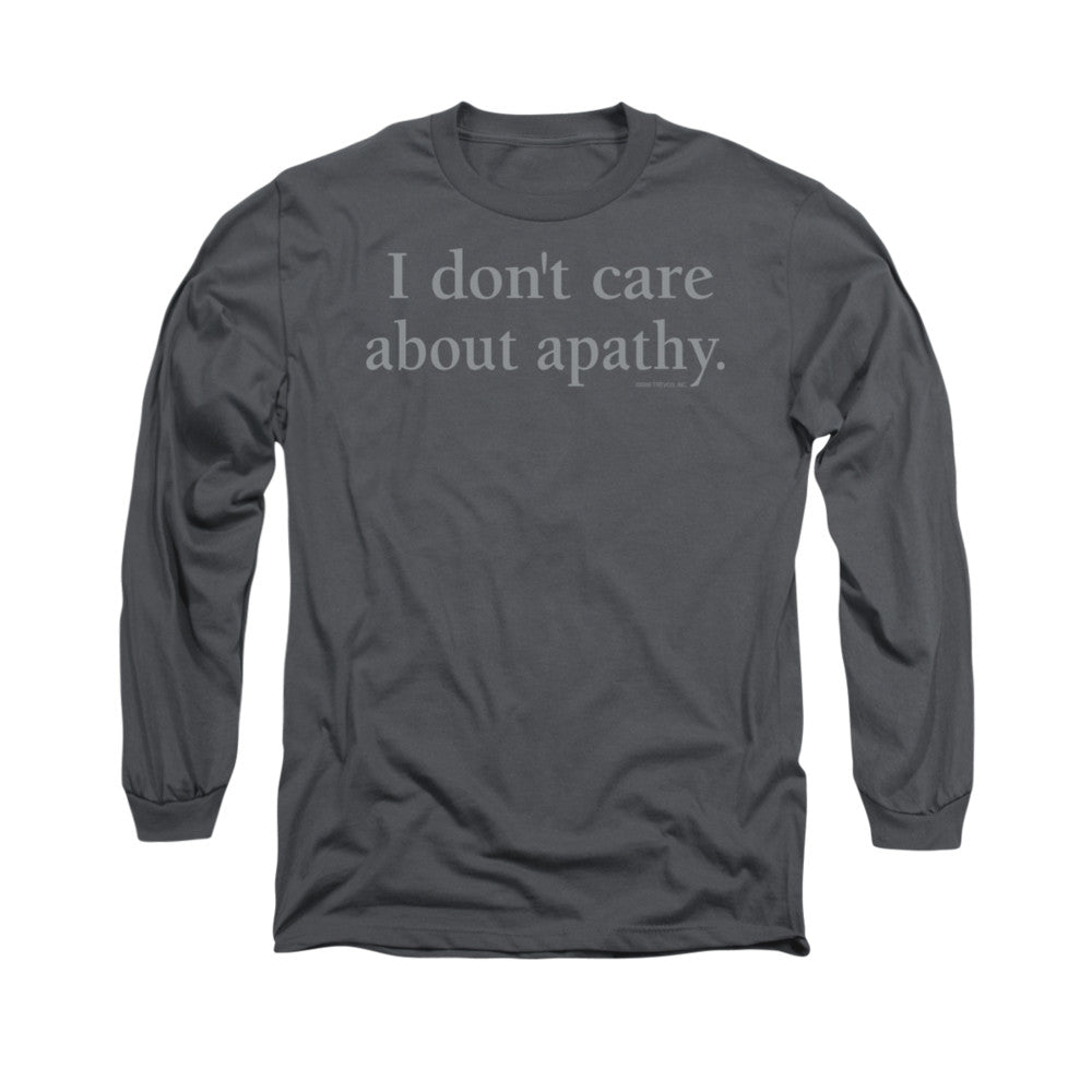 Apathy Mens Long Sleeve Shirt Charcoal - clothing by TeeHivey.com (Image 2)