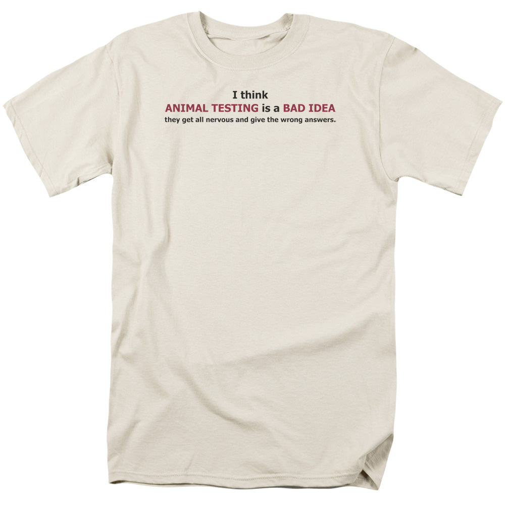 Animal Testing Mens T Shirt Cream - clothing by TeeHivey.com