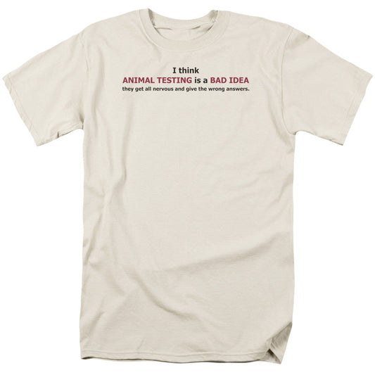 Animal Testing Mens T Shirt Cream - clothing by TeeHivey.com