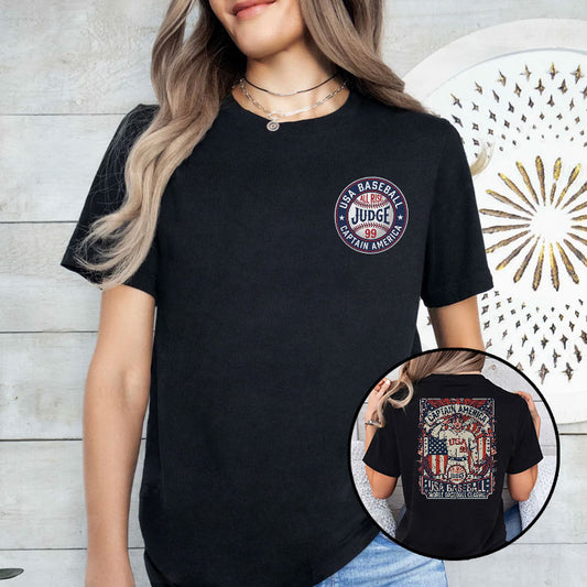 Aaron Judge Captain America USA Baseball T Shirt