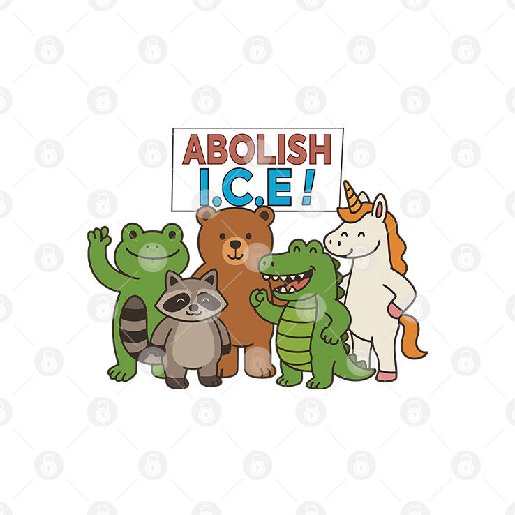Abolish ICE Frog Unicorn Raccoon Bear Dinosaur Protest T Shirt