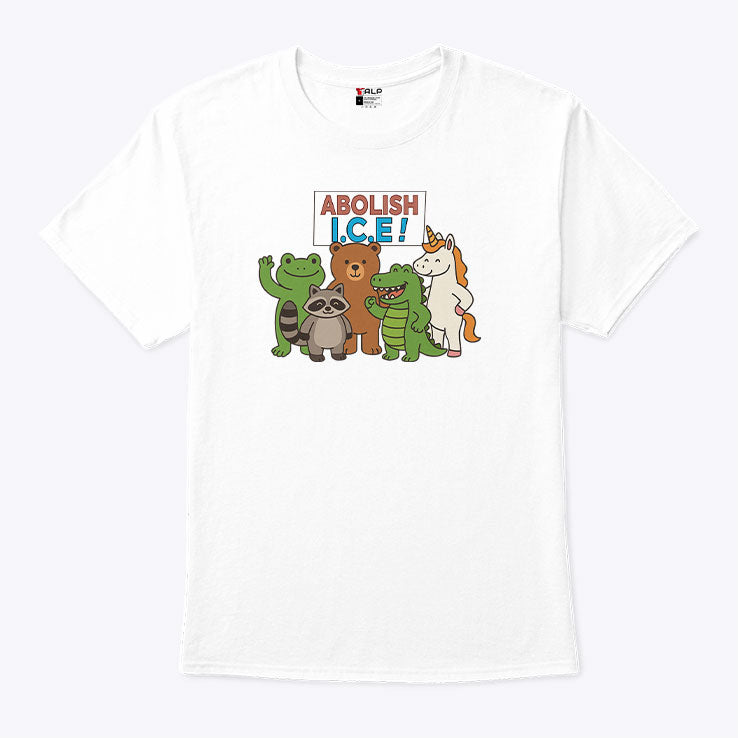 Abolish ICE Frog Unicorn Raccoon Bear Dinosaur Protest T Shirt