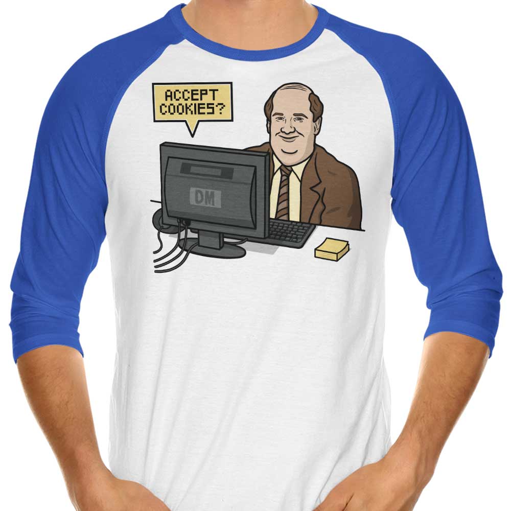 Accept Cookies - 3/4 Sleeve Raglan T-Shirt